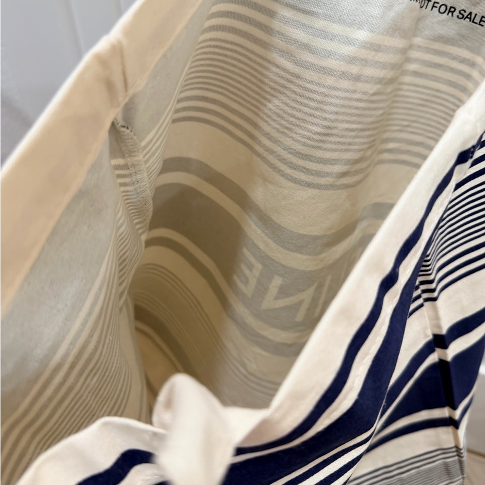 Celine- gift w\ purchase Striped Canvas Tote + 
1 Novelty Scrunchie *Pick color* - Picture 10 of 12